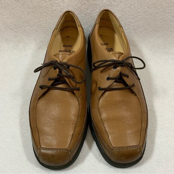 Solidas Heide Mens Leather‎ Comfort Shoes Sz 6.5 J Wide Orthopedic Germany Cork main image 5